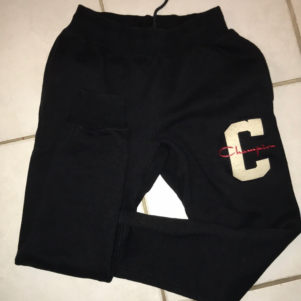 Champion black reverse weave sweatpants/joggers
